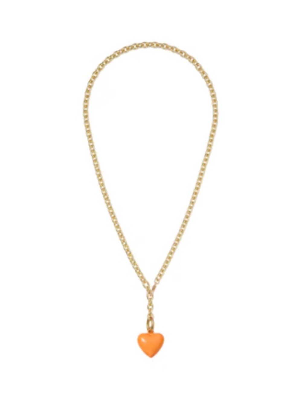 Roxanne Assoulin The Mini Puffy Heart Charm Necklace - Persimmon